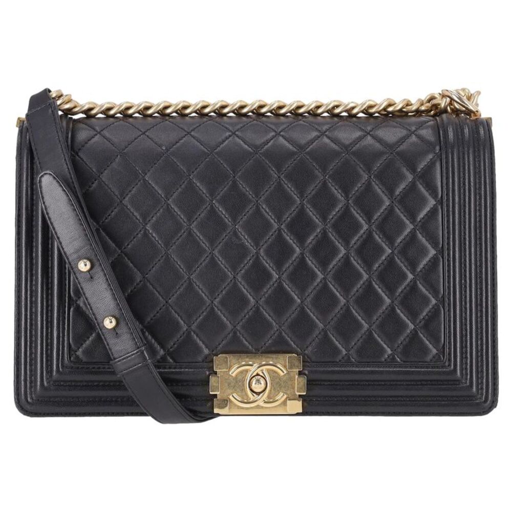 Chanel Diamond Quilted Lambskin Leather New Model Medium Boy Bag